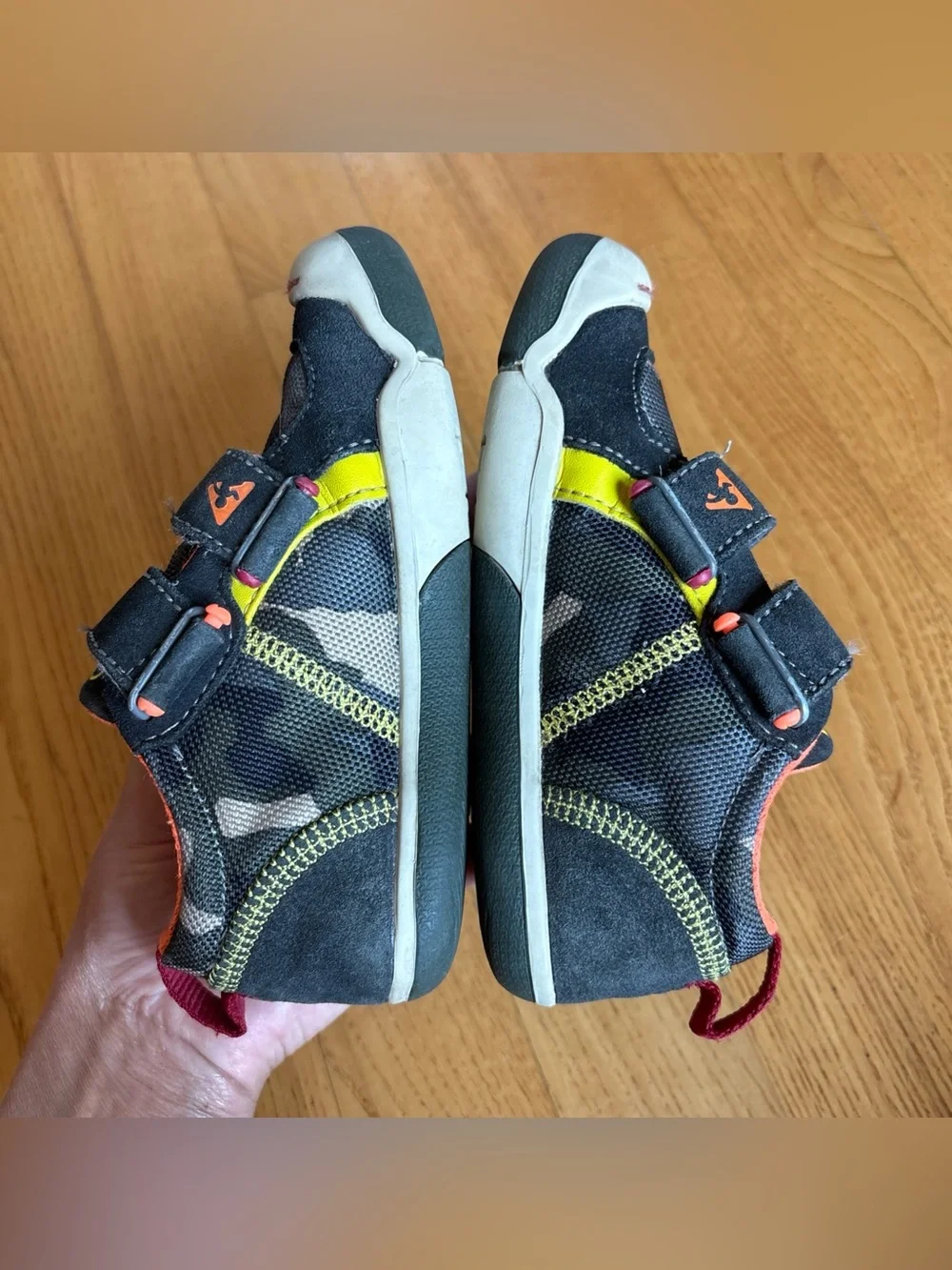 Plae Ty Raven Camo Shoes Suede Boys Kid Camouflage Strap Sneakers Toddler Size 9